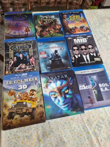 Vendo coleção de 9 blue Ray 3D, titulos imperdiveis