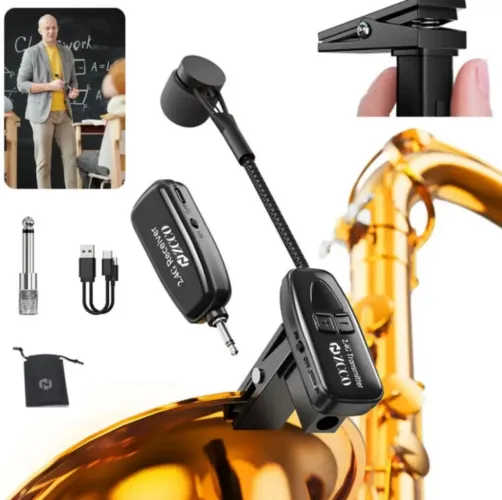 Microfone sem fio para saxofone