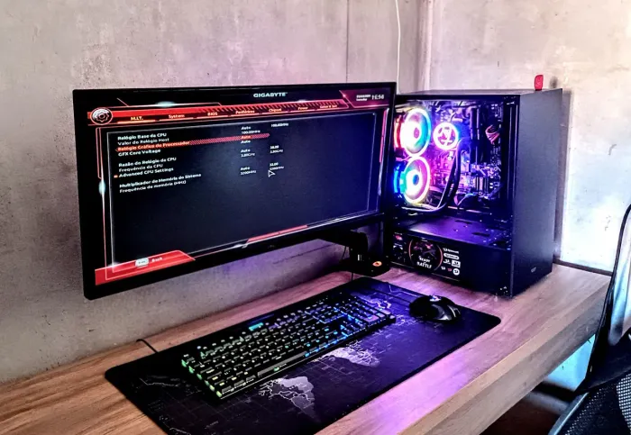 Setup completo escritório e gamer