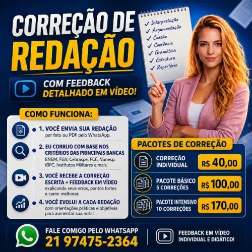 Correção de Redação com Feedback em vídeo