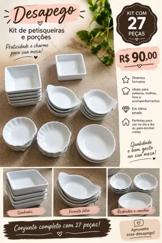 Kit para petisqueira / molhos