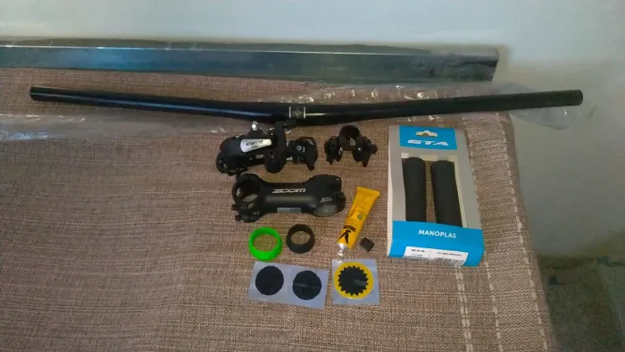Kit para bicicleta Guidao mesa cambio monapla kit remendo protetor de Cabore