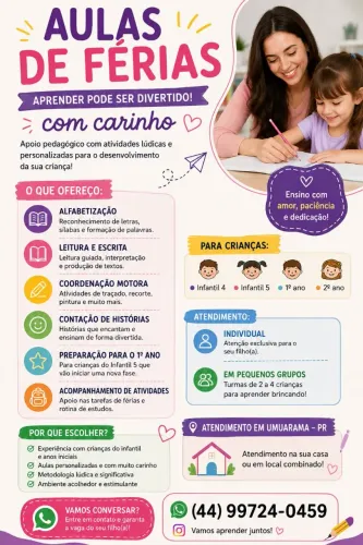  Férias Educativas - Aprender, Brincar e Criar!
