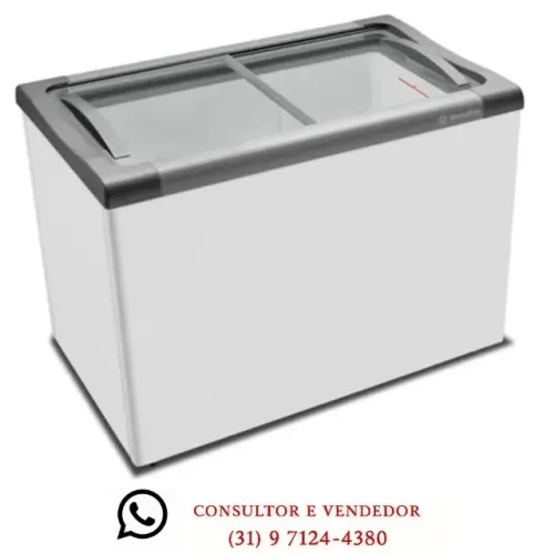 Freezer Horizontal Tampa de Vidro 292L Metalfrio