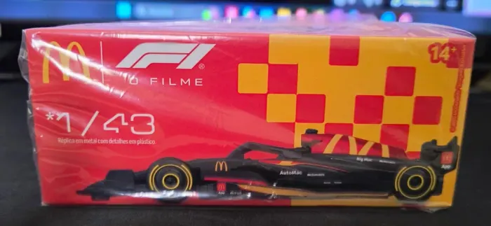 Miniatura Carro F1 Mc Donalds F1 O Filme 1/43 -verm Automac Vermelho