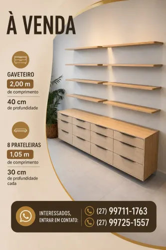 Gaveteiro e pratileira