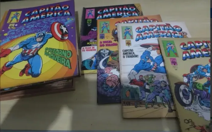 Lote De Gibis Originais Do Capitão América Ed Abril Antigos!