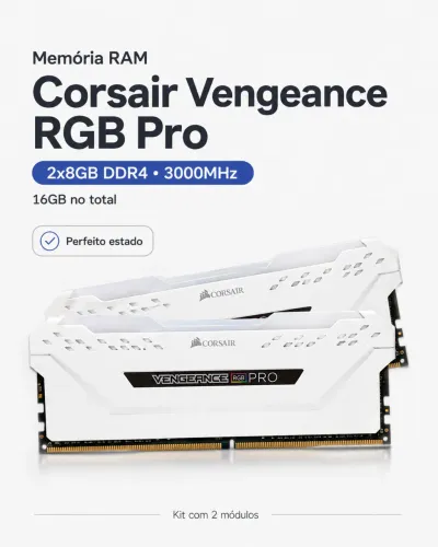 OPORTUNIDADE! - Memória RAM DDR4 16gb - 2x8gb