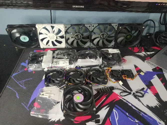 15X Ventoinhas fans variadas + acessórios