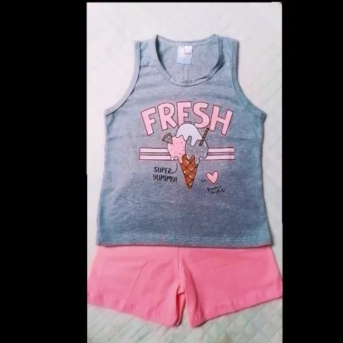 Conjunto infantil feminino confortável 5 a 6 anos