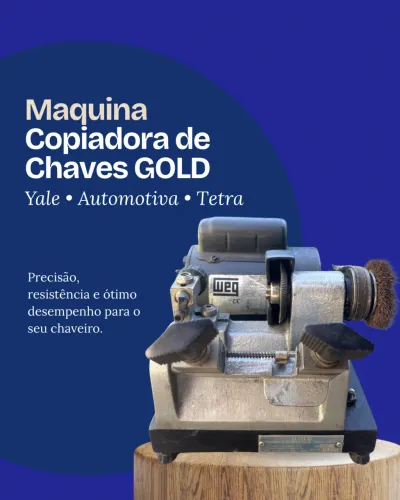 Máquina Copiadora de Chaves GOLD - Yale, Automotiva e Tetra