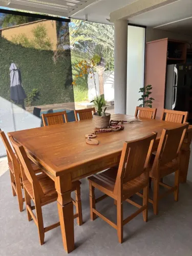 Mesa madeira de demolição 8 lugares