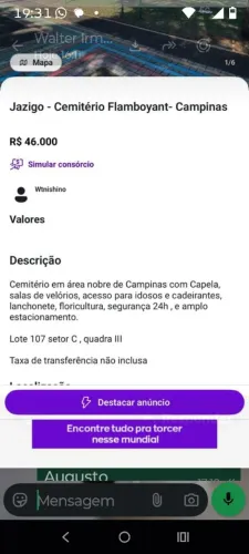 Jazigo cemitério flamboyant Campinas sp