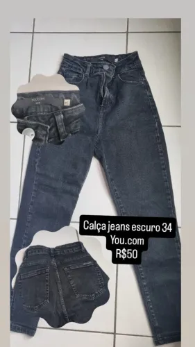 Calça jeans preto you.com tam 34