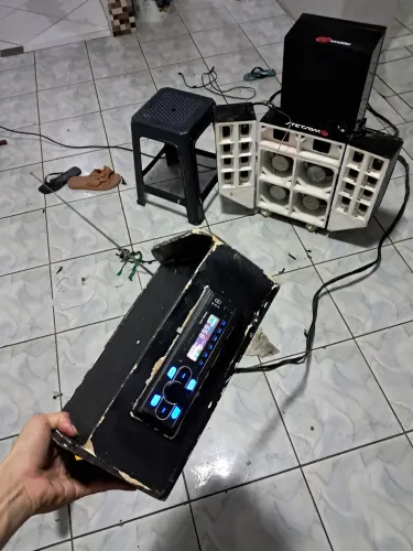 Mini paredão focionando perfeitamente