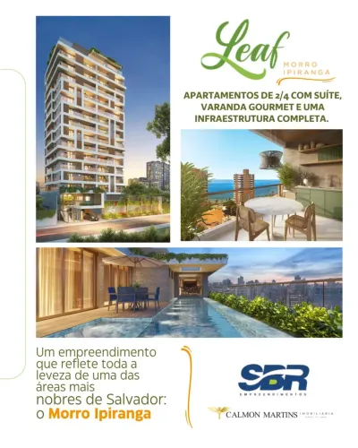 LEAF MORRO IPIRANGA Apartamentos de 2 QUARTOS com suíte, varanda gourmet