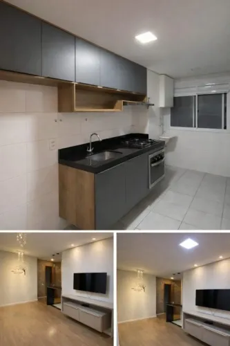 Apartamento para Locação em Cajamar, Portais (Polvilho), 3 dormitórios, 1 suíte, 2 banheir