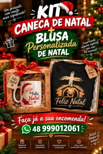 Kit blusa+ caneca personalizada