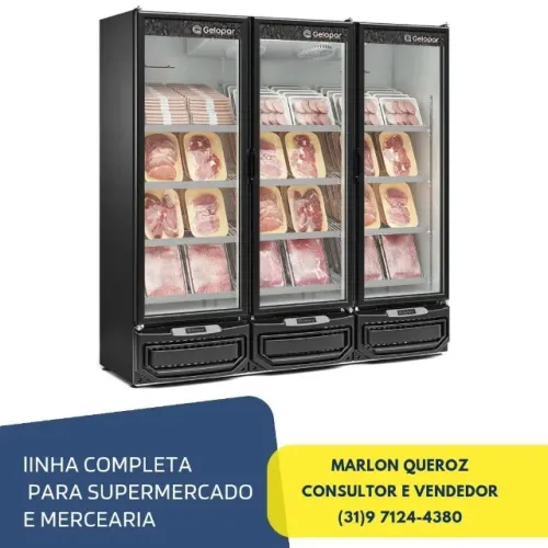Refrigerador para Carnes Vertical 3 Portas Gelopar