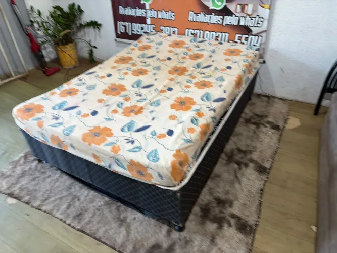 Cama Box casal Base + colchão espuma ((ENTREGO GRATIS))