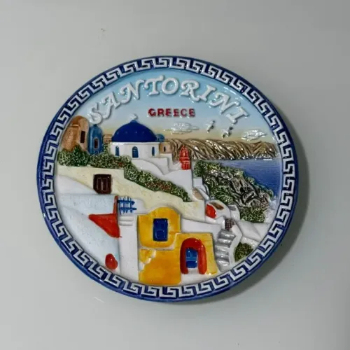 Prato Decorativo Comprado em Santorini Alto Relevo Muito Lindo