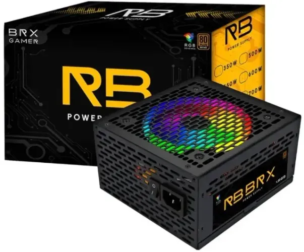 **Fonte ATX 650W Rainbow RGB Automática BRX 80 Plus Bronze** Vendo fonte de alimentação B