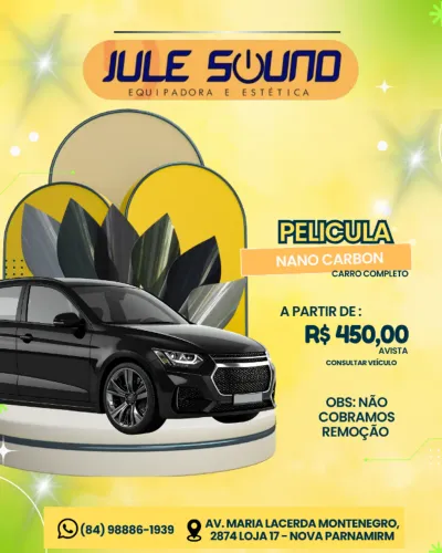 Película Nano Carbon - Automotiva e residencial 