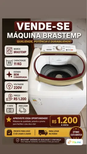 Máquina de lavar Brastemp