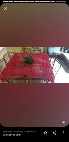 Mesa de ferro com 8 cadeiras 