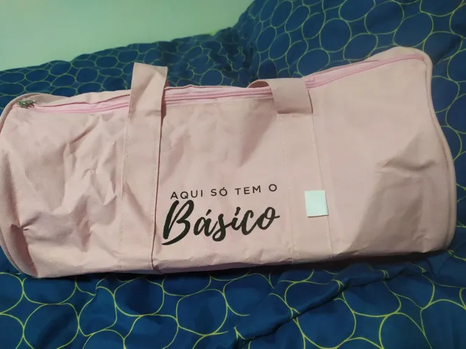 Mala de mão básica pequena rosa