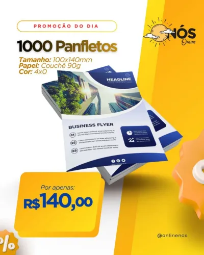 1000 panfletos 10x14cm