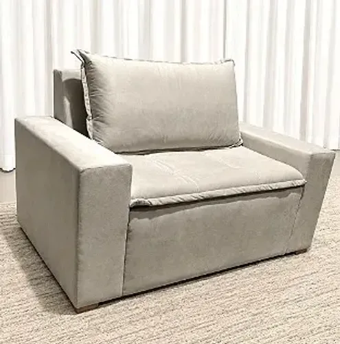 Mega promoção + frete grátis!! Sofá Margarida 1.40m 2 Lugares D28 Soft - Veludo Marfim