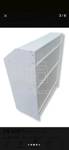 Balcão para loja branco