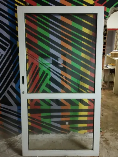 Porta de correr de alumínio branco 1,03 por 2,10maltura