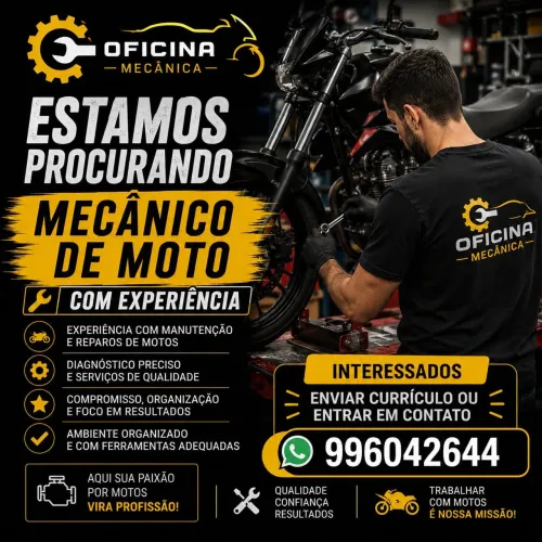 Procura-se mecânico de moto com experiência 