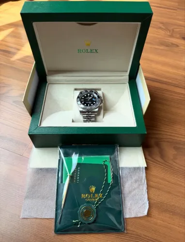 Relógio Rolex na caixa - acompanha todos os itens