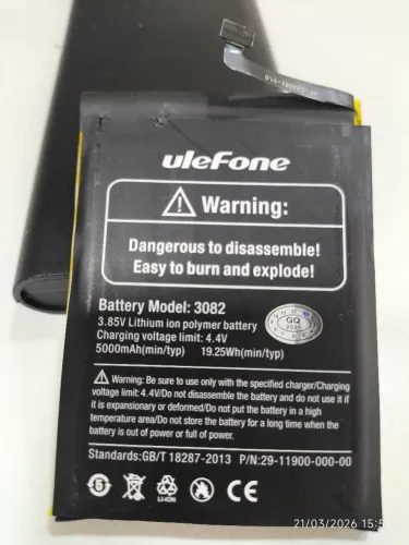 Bateria ulefone x3 modelo 3082 usada