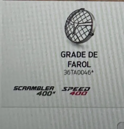 Protetor de farol para linha 400 da Triumph Original 