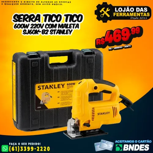 Serra Tico Tico 600W 220v Com Maleta SJ60K-B2 Stanley