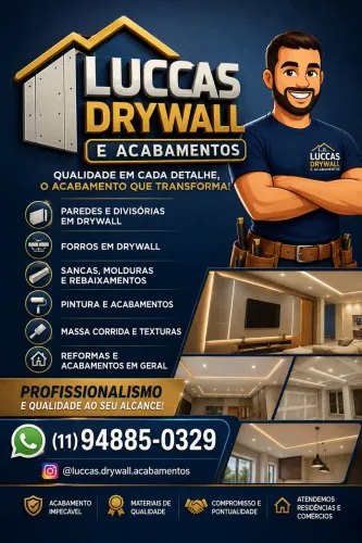 Drywall reformar e acabamentos 