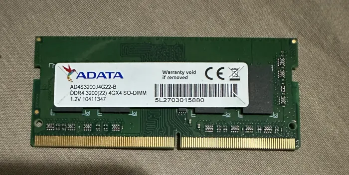 Memória RAM Notebook ADATA 8GB DDR4 3200MHz SODIMM