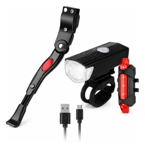 kit iluminação led e pezinho bicicleta promoção