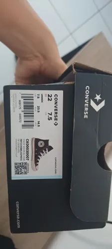 Tênis All Star cano médio preto número 22