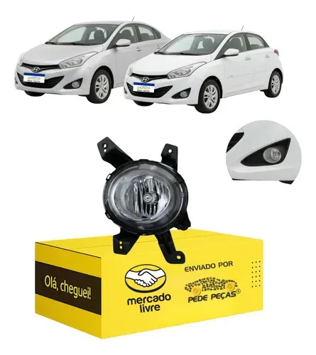 Farol Milha Auxiliar Cibie Hb20 Sedan 2013 2014 2015 L.e Cromado