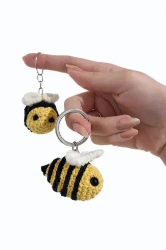 Crochê chaveiro de abelha, ideal para mimo ou presentes!