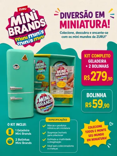 Mini brands - geladeira 