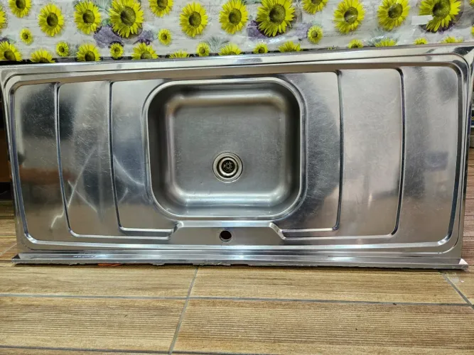 Tampo de pia Inox (1,20m x 55cm) GhelPlus