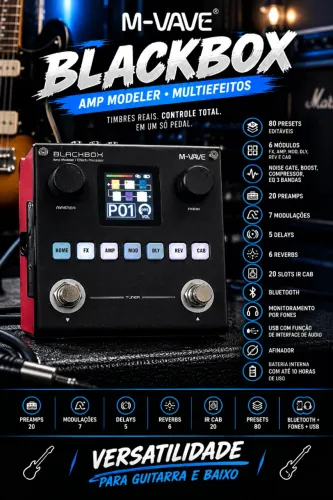 Pedaleira M-Vave Black Box