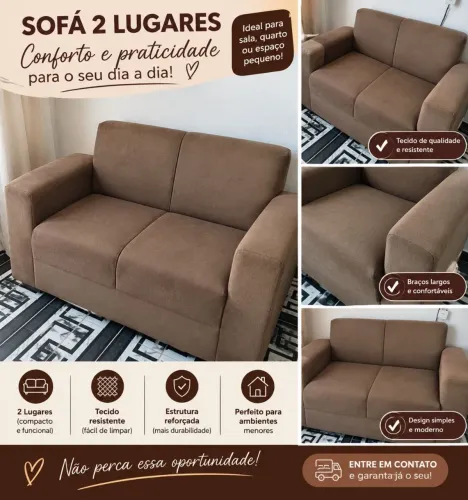 Sofá 2 lugares