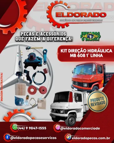 Kit Direção hidráulica mb 608 1 linha